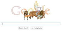 Furniture themed Google Doodle for Thomas Chippendale