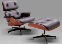 Leather Lounger & Stool